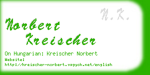 norbert kreischer business card